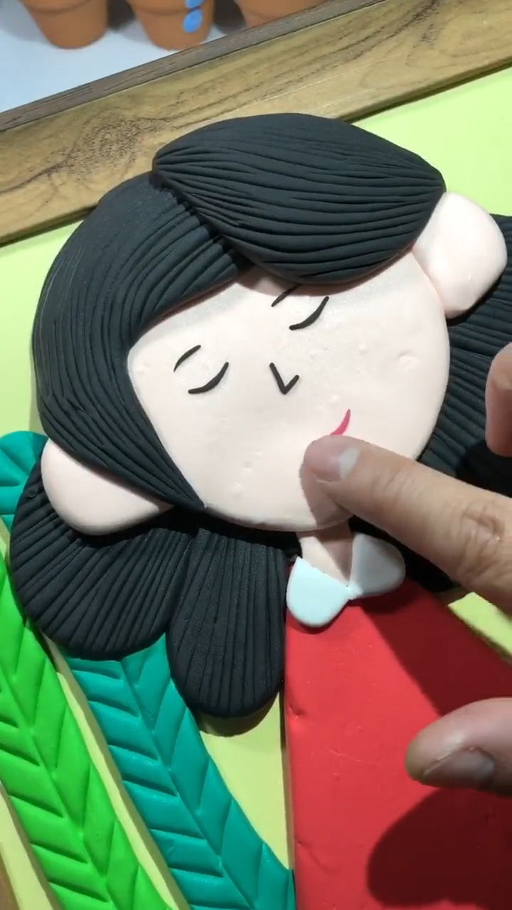 超轻粘土相框画教程