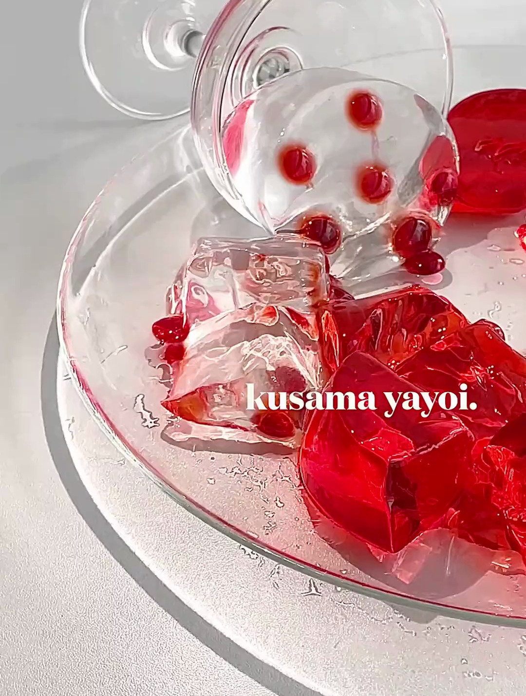 草间弥生风透明感波点果冻蛋糕