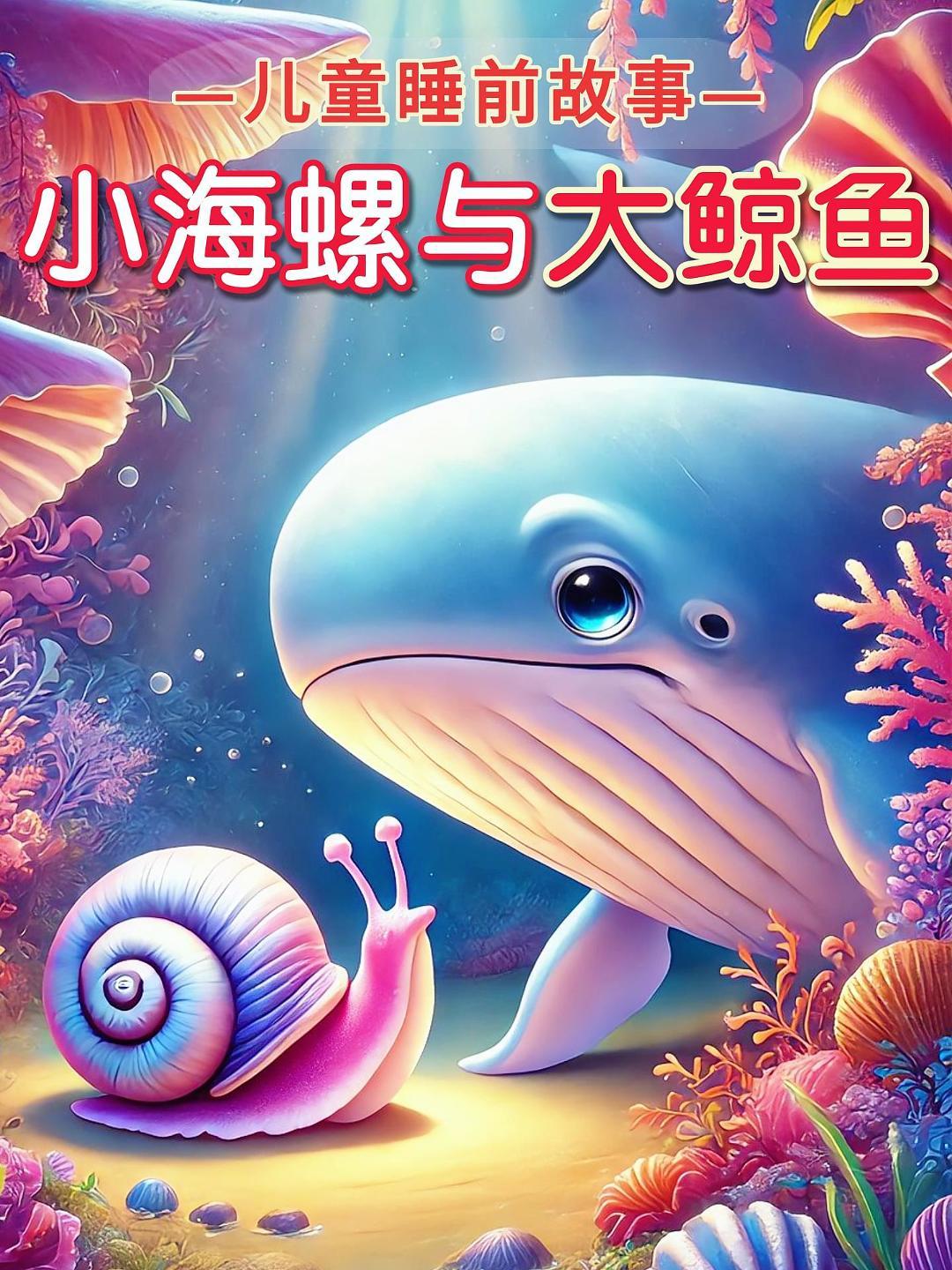 儿童故事《小海螺与大鲸鱼》3-6岁儿童睡前故事,有声绘本