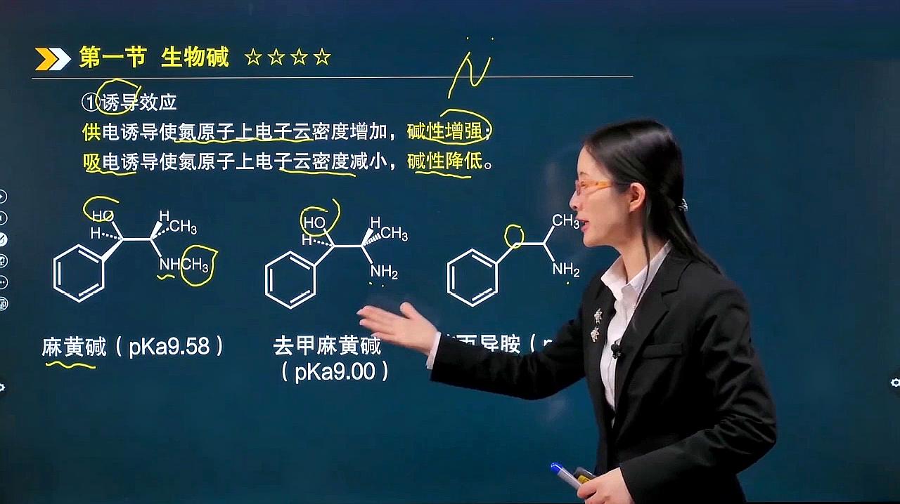 [图]中药学专业知识一 生物碱-碱性强弱与分子结构