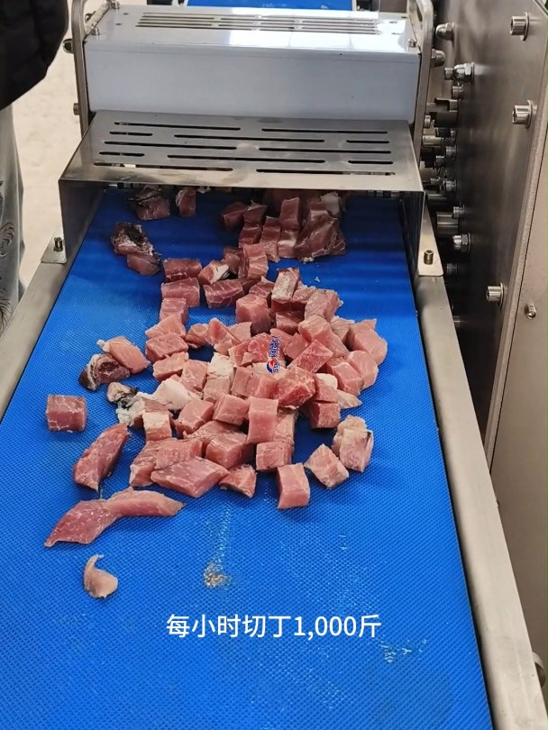 全自动鲜肉切条切块机 鸡胸肉切片机器 牛柳五花肉切条设备