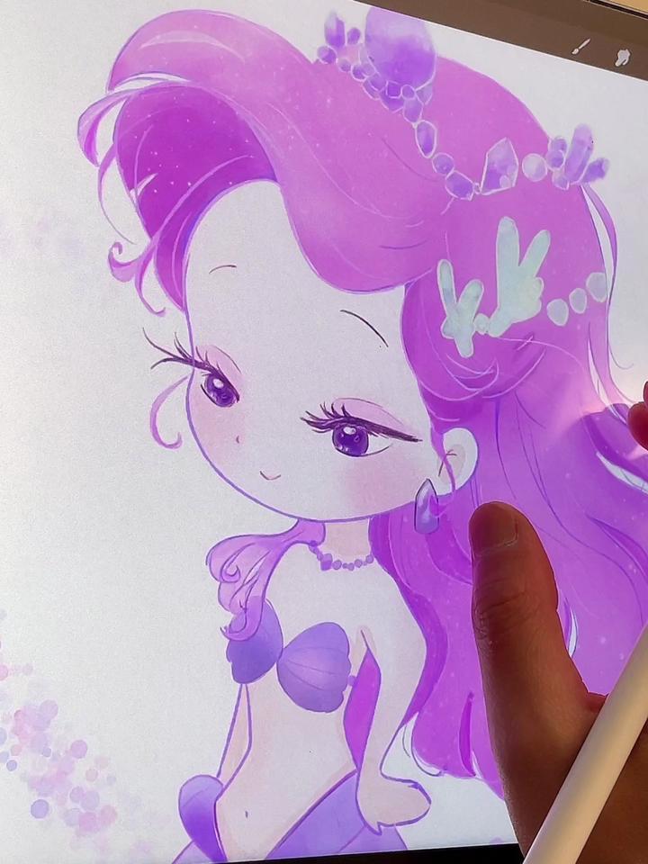 美人鱼公主简笔画,超可爱公主儿童简笔画,手绘公主卡通画