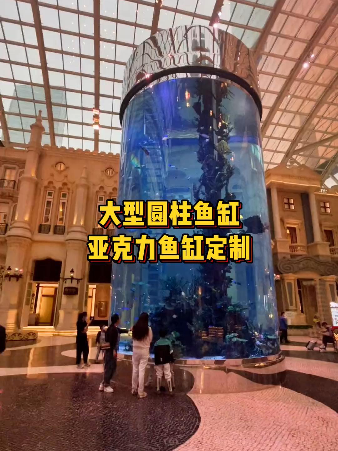 亚克力圆柱鱼缸具有全方位欣赏的视觉效果