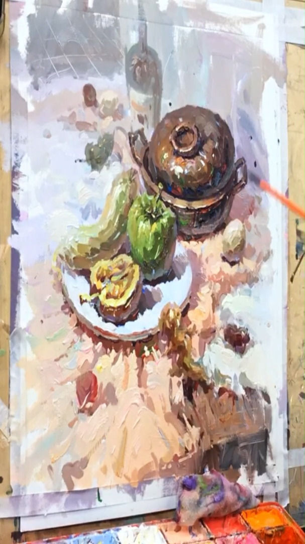 色彩静物视频纯享版,谁能回答出来盘子里的是什么蔬菜