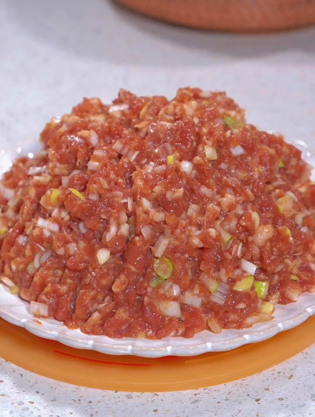 肉馅这样调不好不柴鲜嫩多汁,包饺子蒸包子都好吃