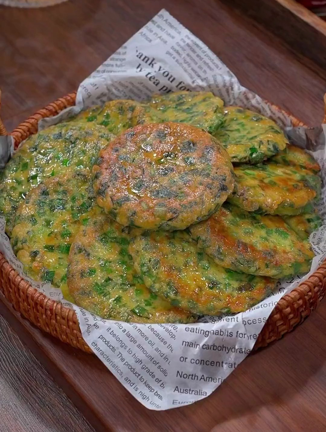 鲜嫩可口的韭菜鸡蛋饼