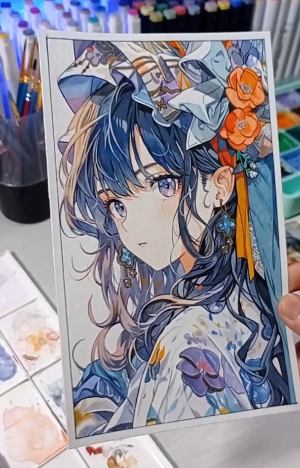 卡通美女绘画欣赏