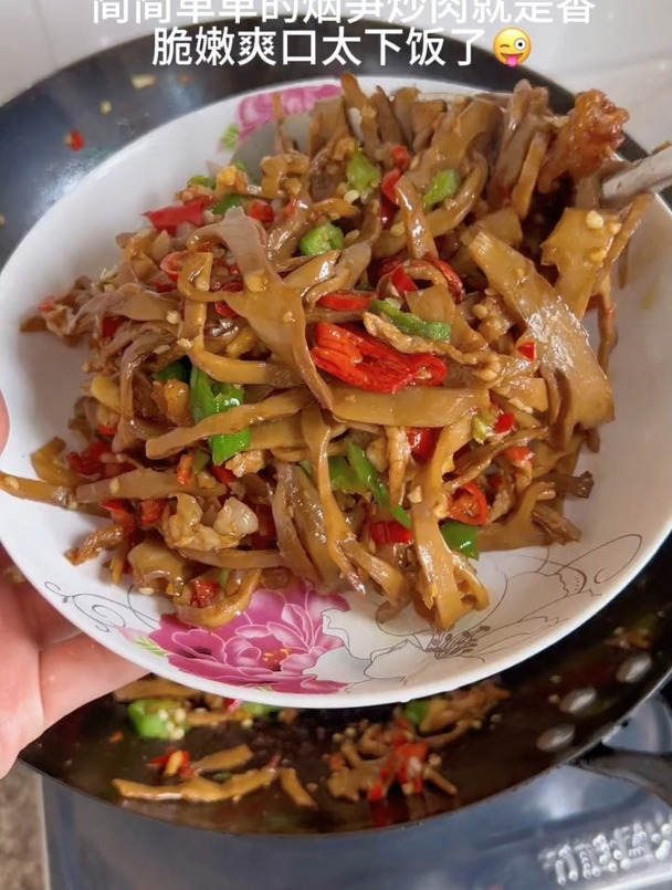 江西烟笋炒肉,就是香,满满家乡味