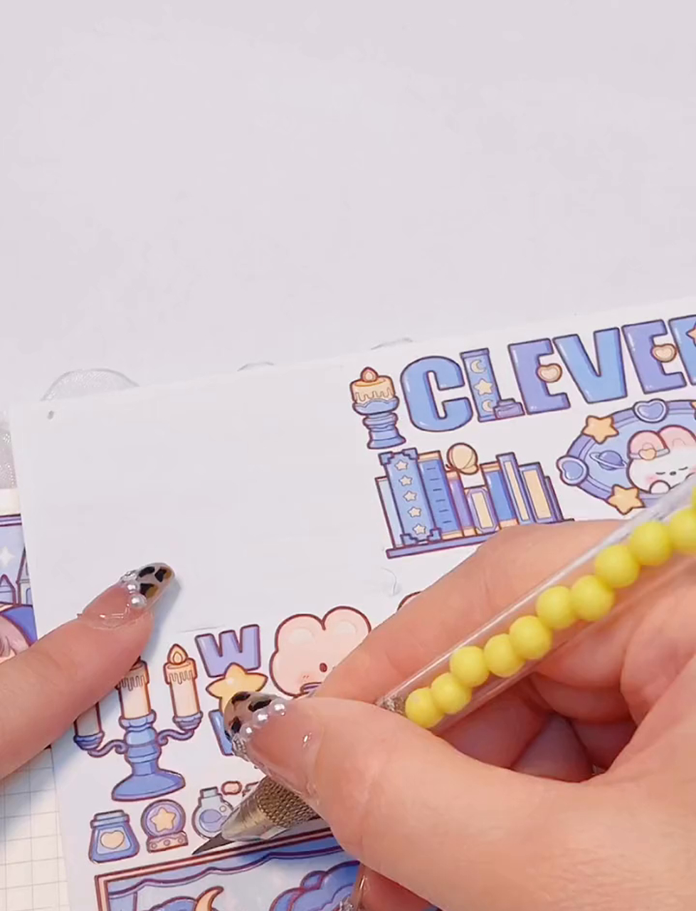 蓝色风提拉米苏手账设计|方形小本子手账