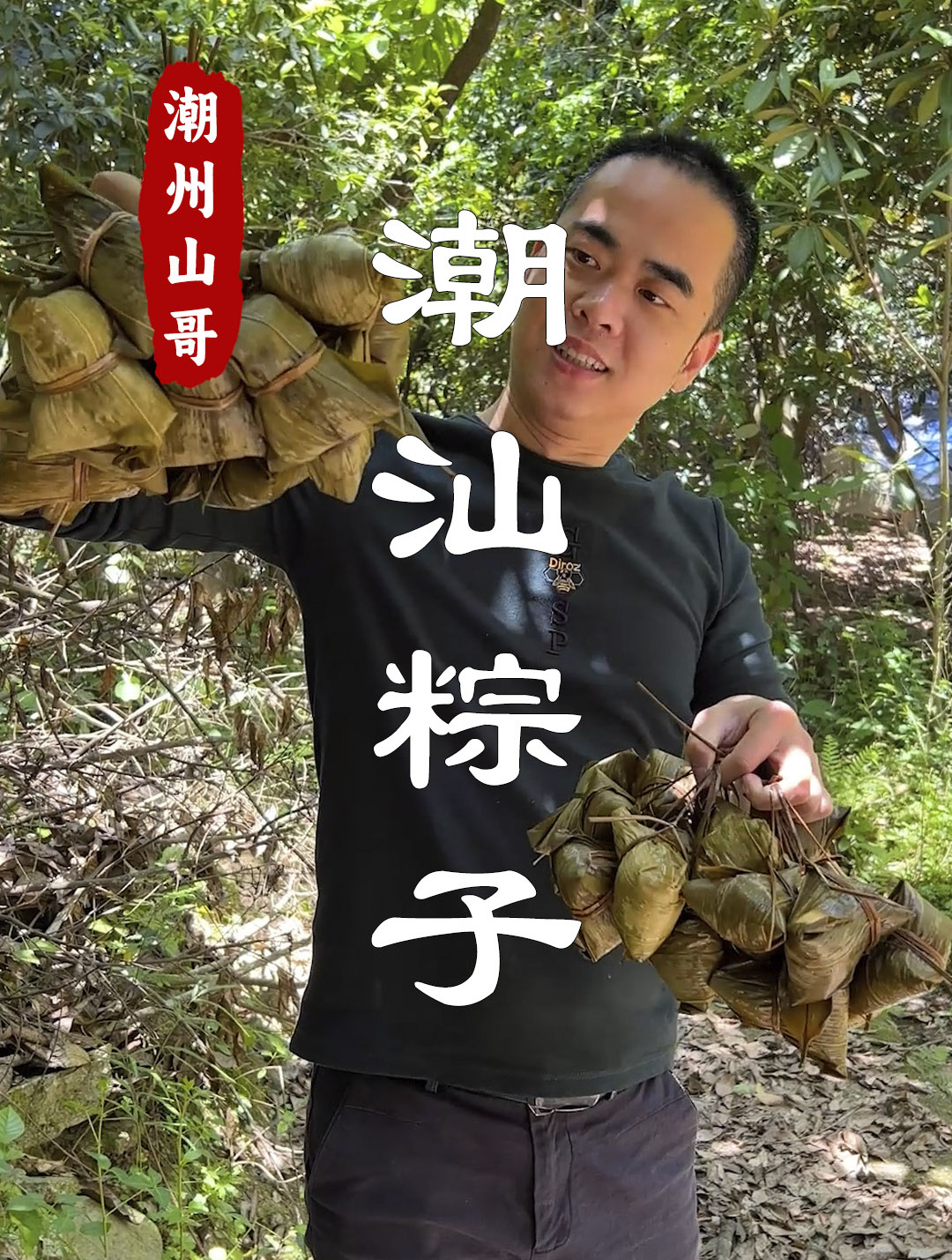 潮汕粽子,你吃过多少,凤凰栀粽,肉粽双拼,还有鲍鱼鹅肉粽