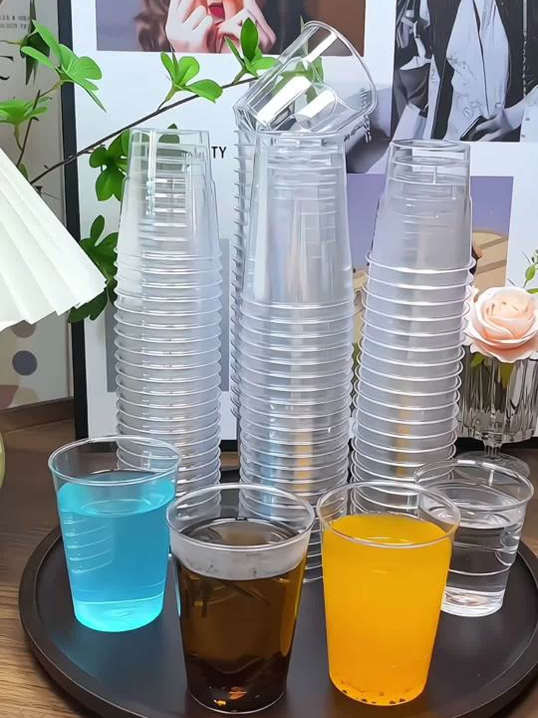 家用透明航空杯太实用!硬质材质,招待客人必备!