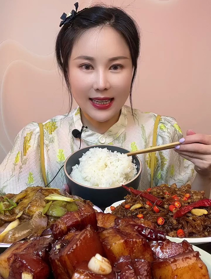 家常菜,红烧肉,茄子,和肉末粉条,又香又超级好吃的下饭菜
