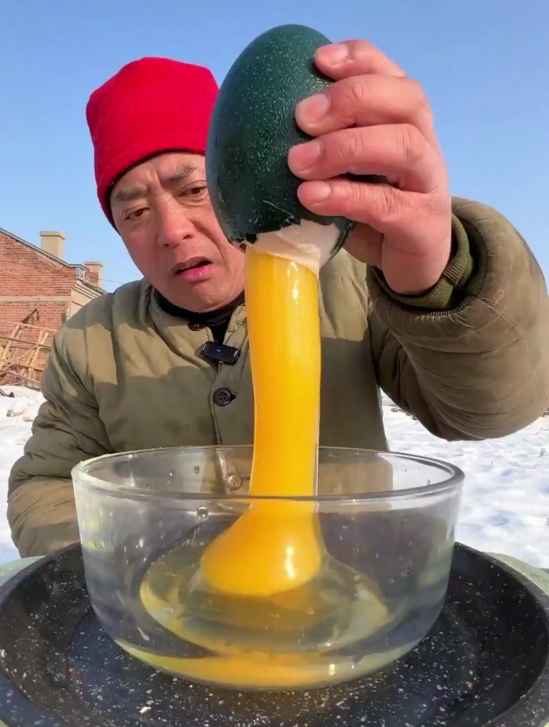 鸸鹋蛋可生食,诶呀得劲儿!