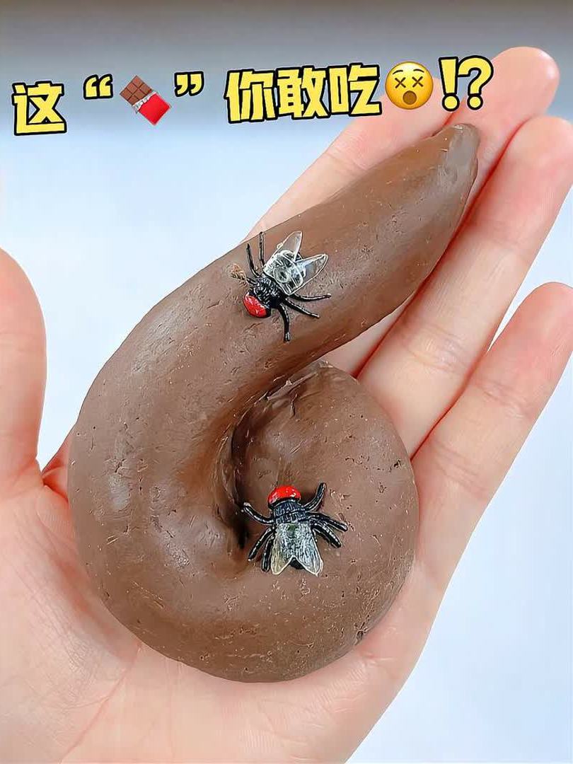 我的妈呀!老妈还以为我在吃!其实是大便巧克力啦!