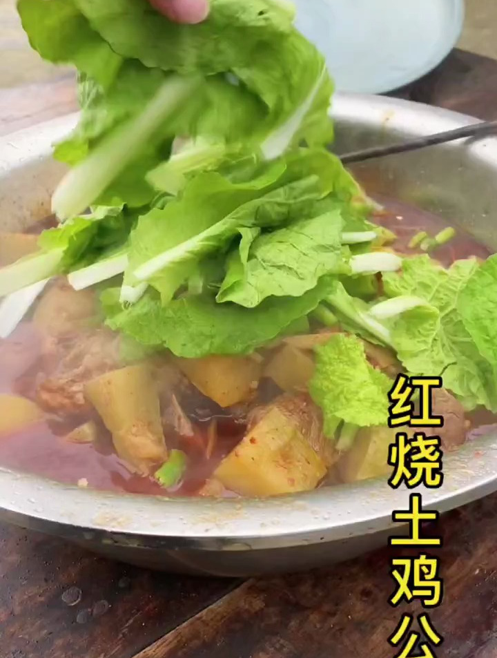 红烧土鸡公,好吃的农村的大锅菜!地锅鸡 农村美食