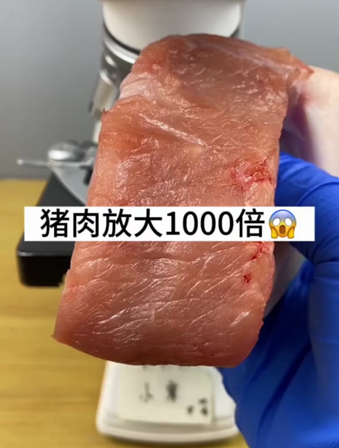 猪肉没炒熟能吃吗?显微镜放大1000倍看看,里面竟有很多小黑点