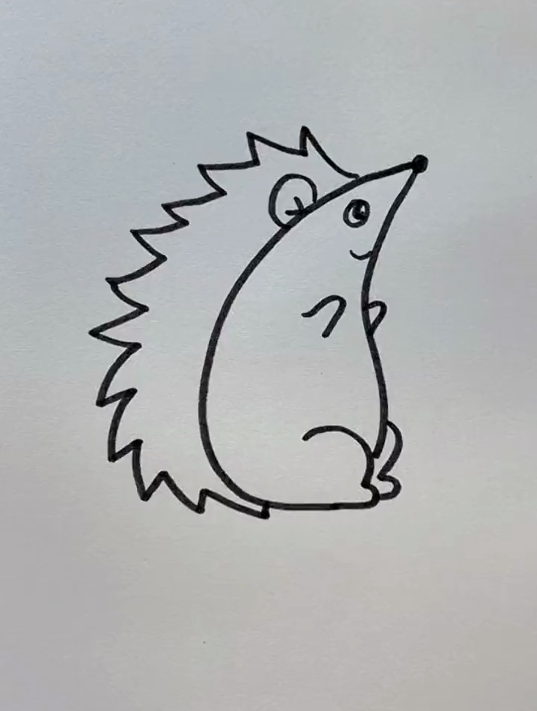 一学就会的简笔画_小刺猬 简笔画