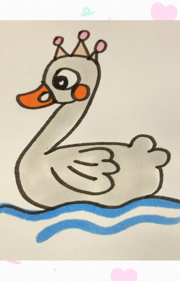 妈妈画的天鹅VS我画的天鹅