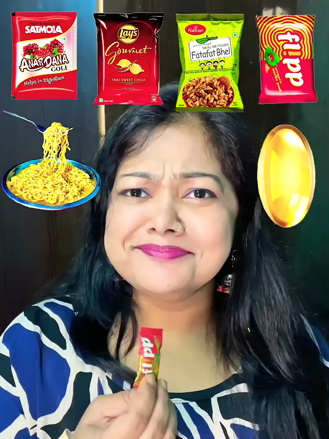 表情包美食ASMR:挑战吃酸糖果片和辣薯片