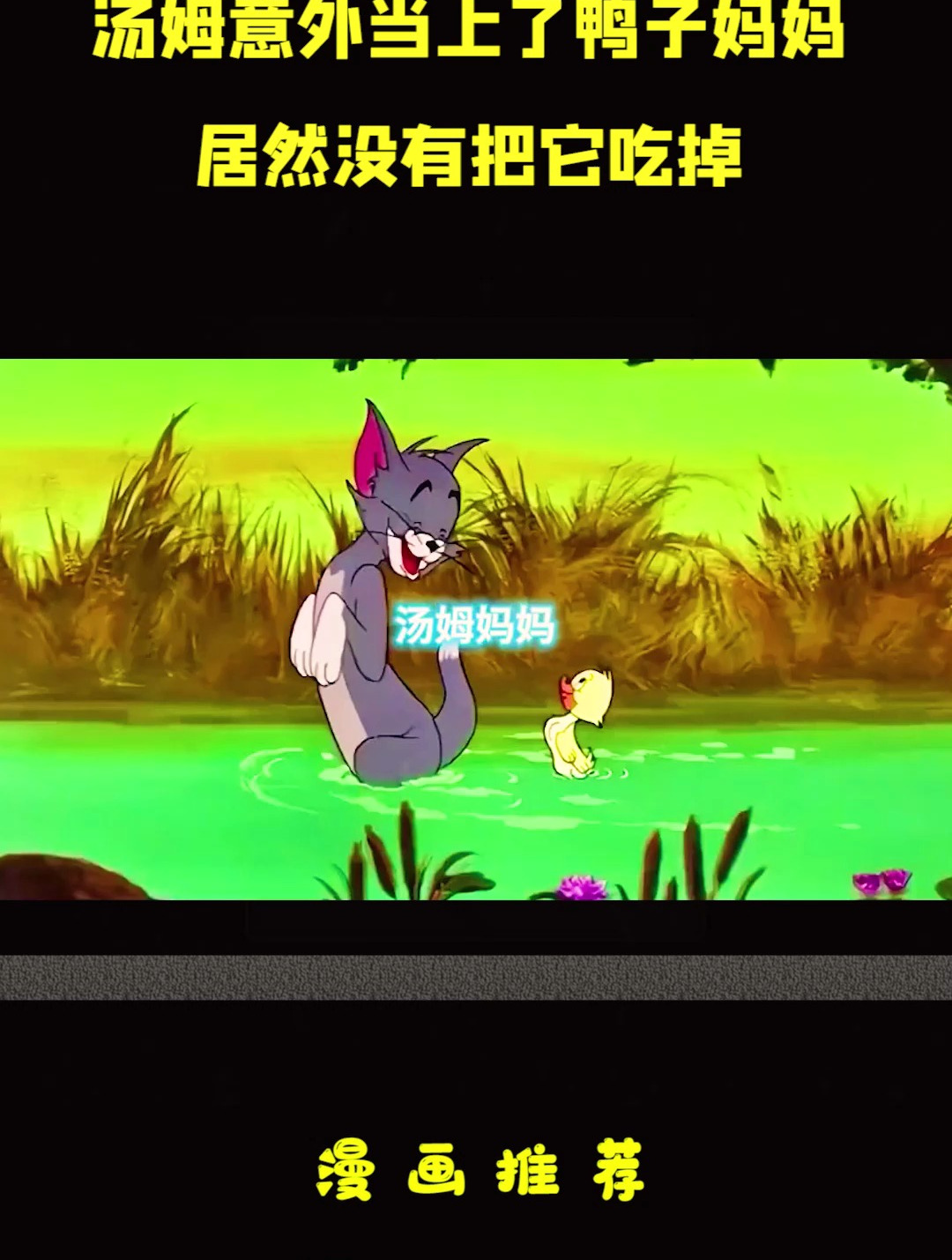 猫和老鼠动画片:汤姆意外当上了鸭子妈妈,居然没有把它吃掉