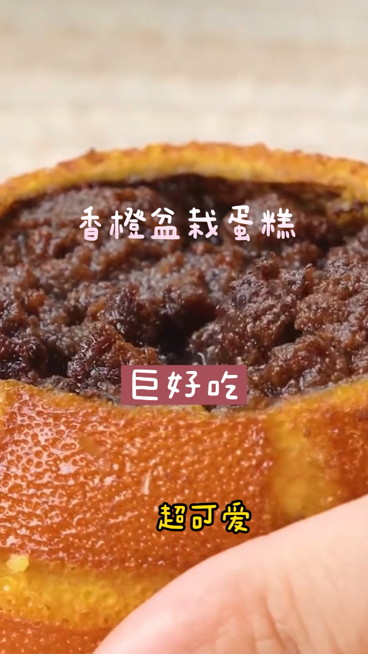 香橙盆栽蛋糕,超简单的做法,厨房小白也可以轻松搞定!