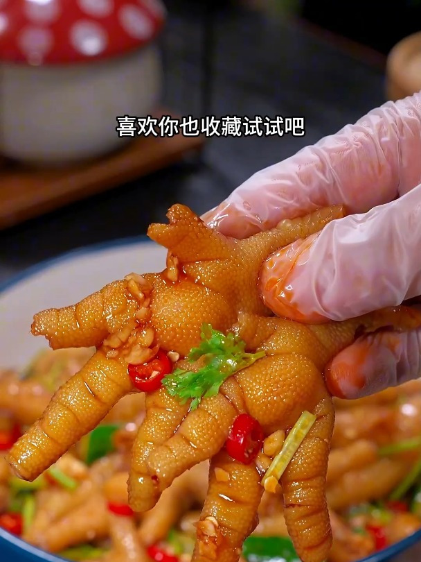 柠檬酸辣鸡脚,酸辣脆爽又好吃