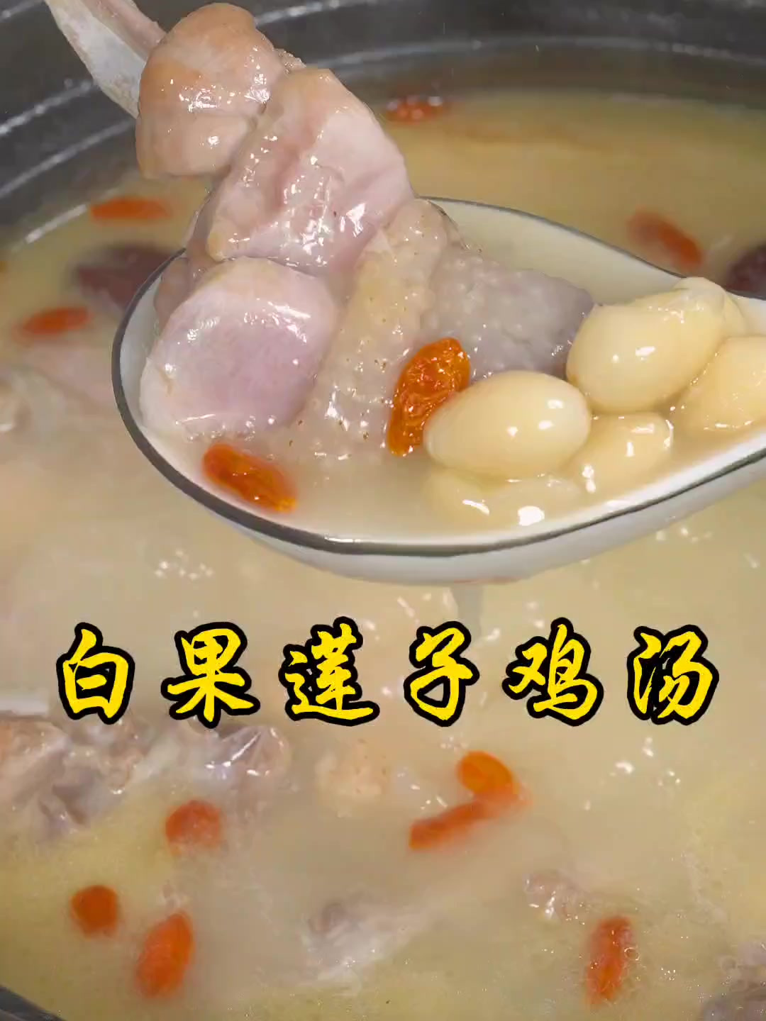今天这个白果莲子鸡汤,你一定要试试