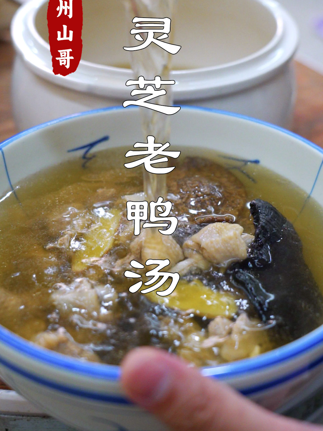 老妈晚上睡不好,给她煲一碗灵芝老鸭汤