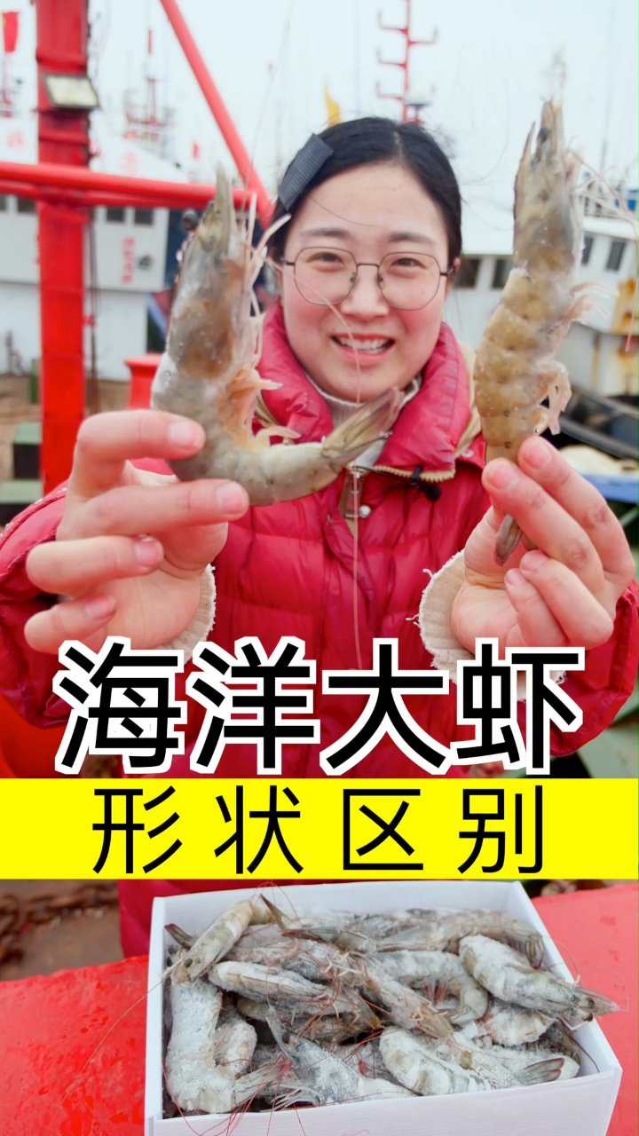 海洋大虾,有直的,有弯的,你觉得它们的口感有区别吗?