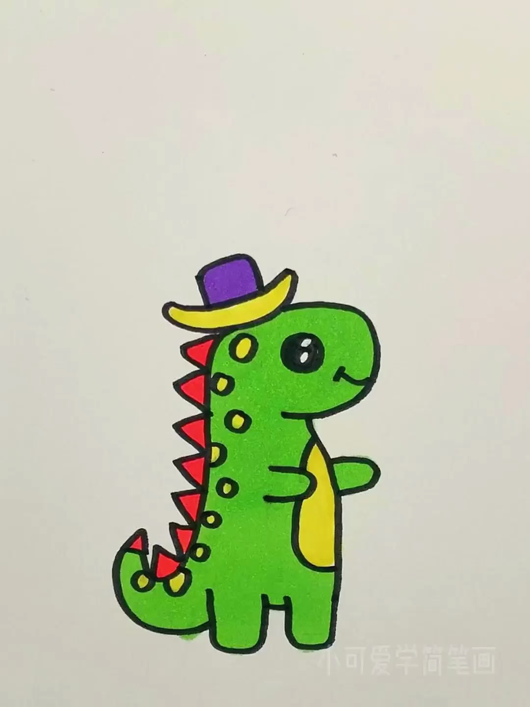 超级简单的恐龙简笔画,适合幼儿儿童画,来跟我一起画恐龙吧!