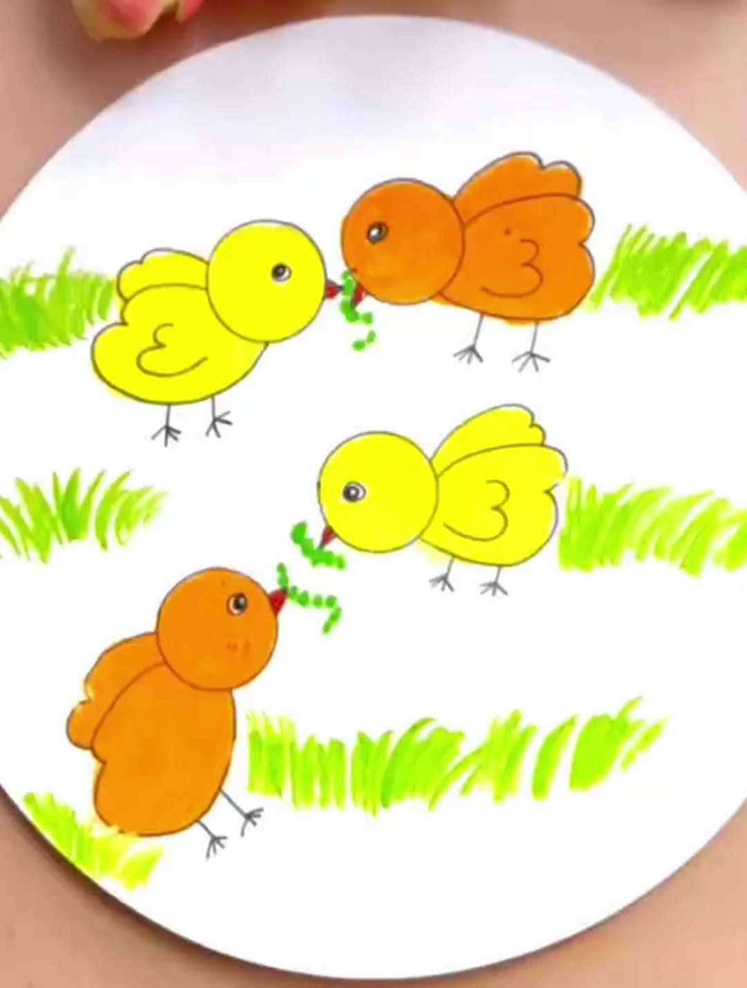 萌萌哒小鸡简笔画