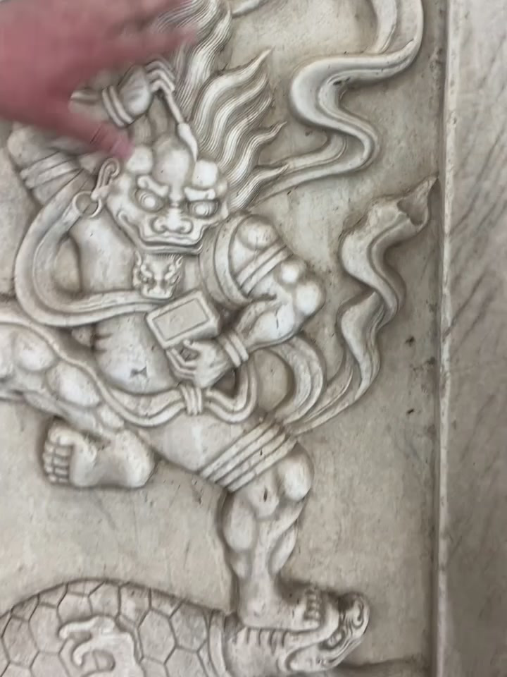 魁星点斗汉白玉石板