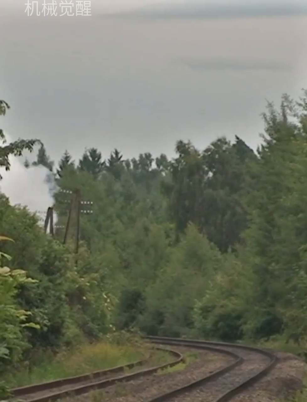 老式蒸汽机车拐S弯,太酷了!