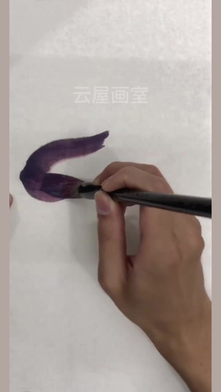 国画水墨画:今晚吃红烧茄子