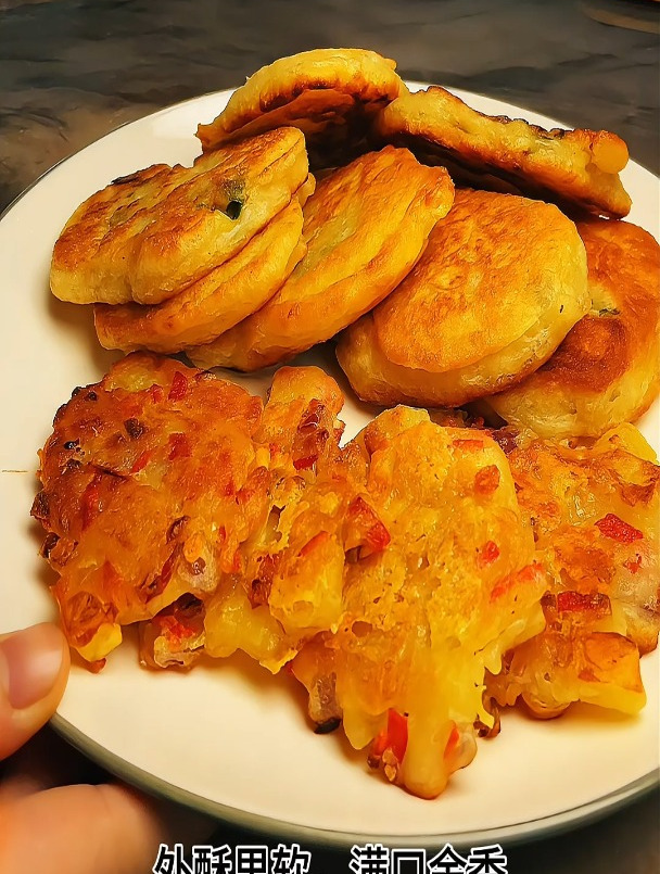 家庭版的葱花肉饼