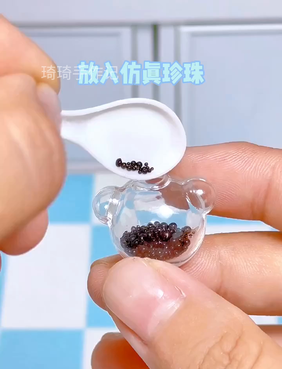手作超萌迷你粘土奶茶机,简单好玩～