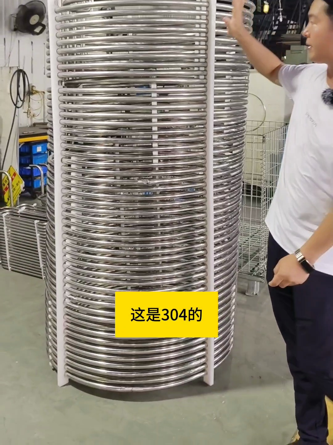 304不锈钢圆形盘管蒸发器,可根据设计图纸进行定制