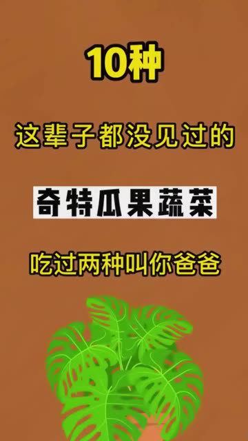 一些看起来奇奇怪怪的蔬菜水果