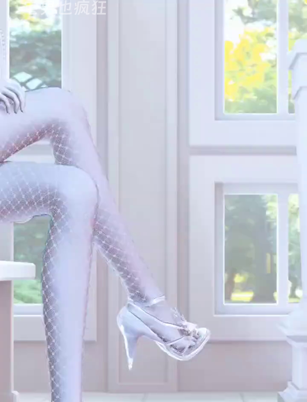 申鹤cos秀纯白造型 cosplay达人 动漫女神 美腿控别错过