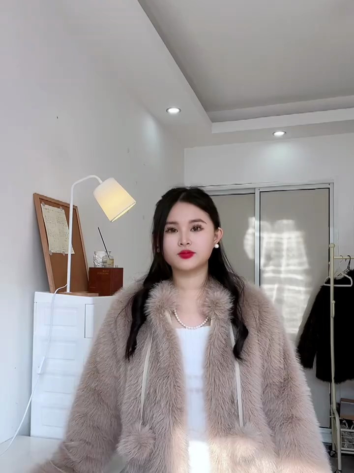 平价毛毛外套 环保皮草 微胖小个子
