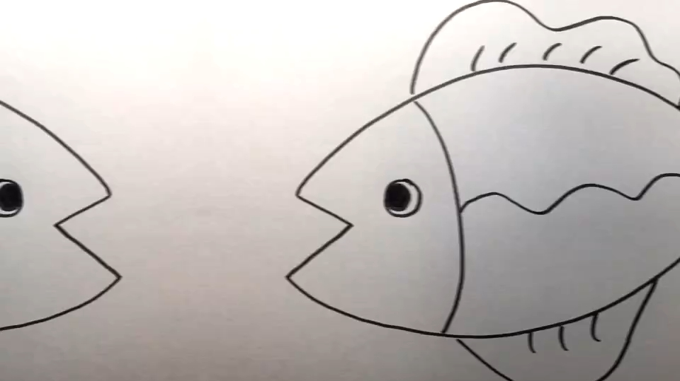 简笔画:鱼的最简单画法,你学会了吗?