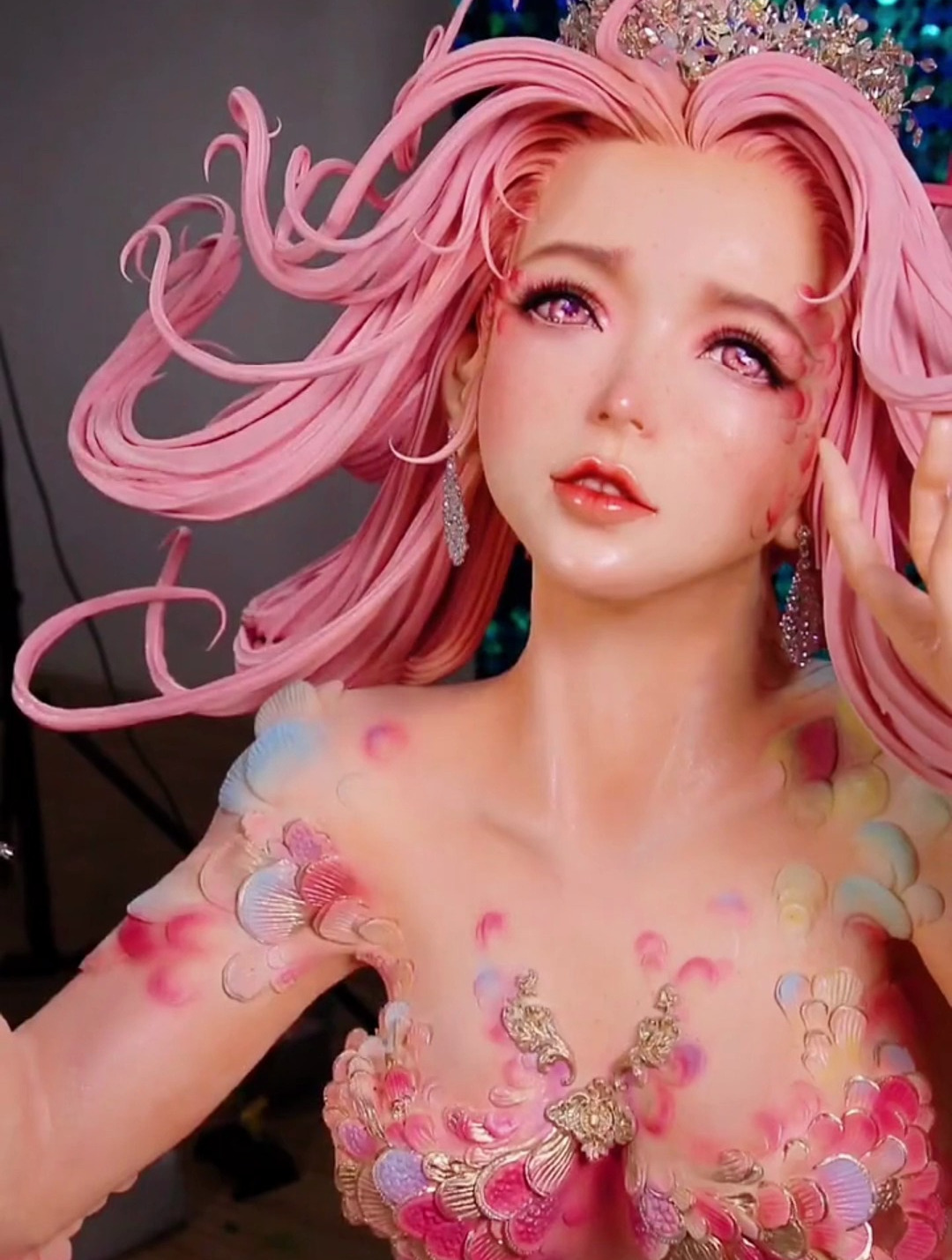 翻糖蛋糕-美人鱼 居然是这样纯手工做出来的 可以吃的咯