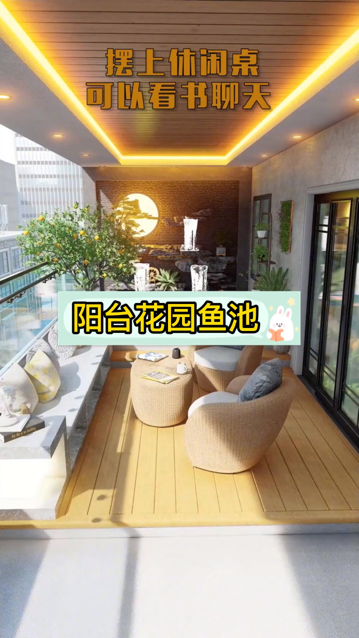 阳台花园鱼池怎么设计,今天它来了