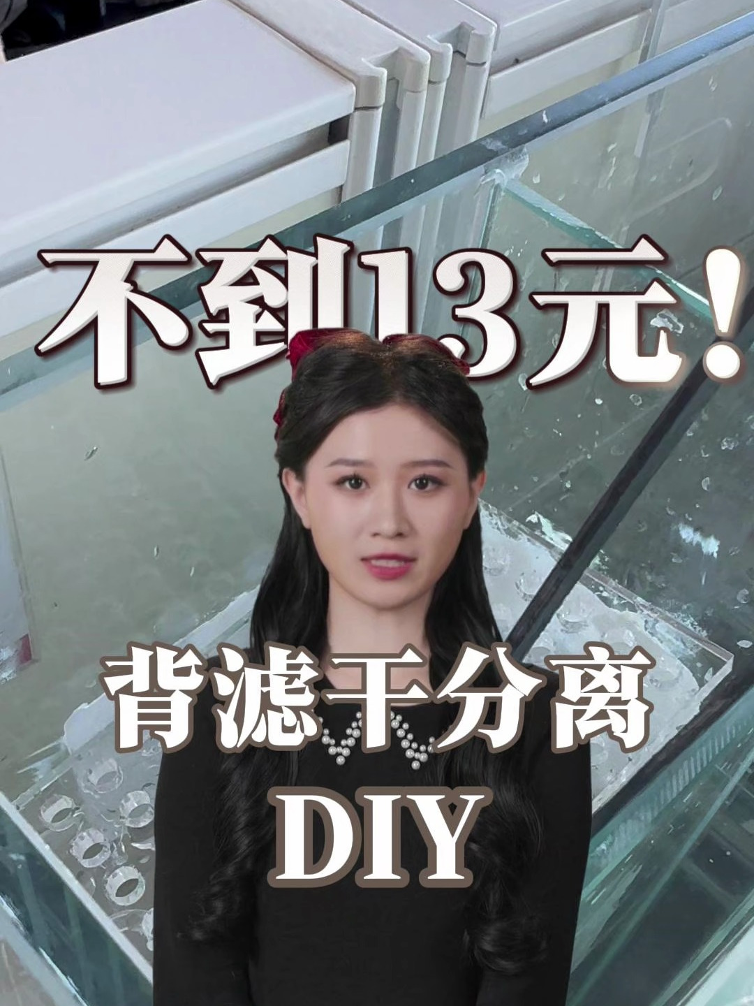 13块钱就能给背滤鱼缸改成干湿分离,缸姐懒得拍,数字人被迫营业