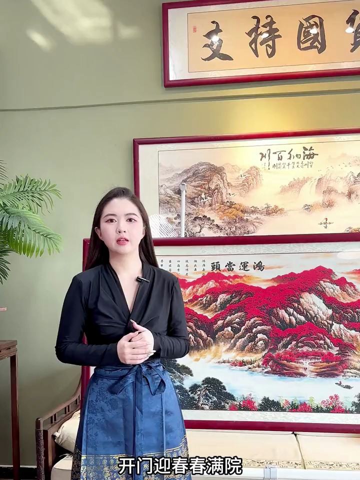 鸿运将至,满山红叶,这幅广为人知的山水画鸿运当头