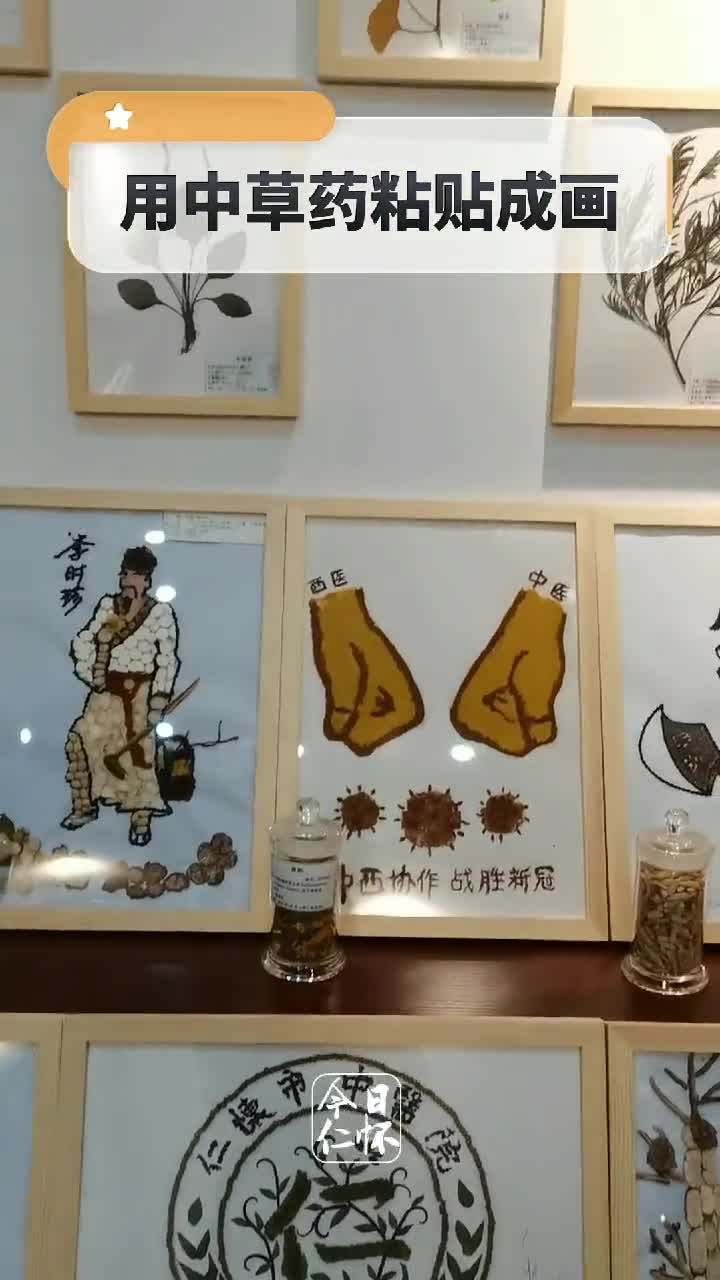 创意十足!仁怀市中医院用中草药粘贴成画,栩栩如生