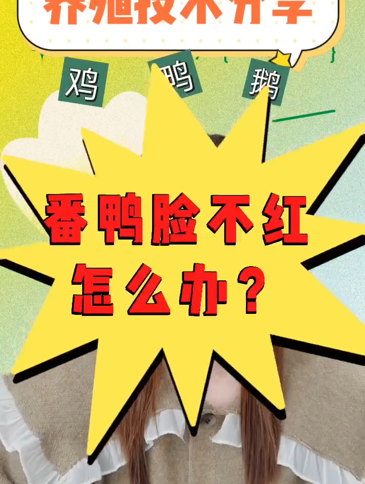 有什么办法让番鸭红脸快?番鸭吃什么才能把脸变红?