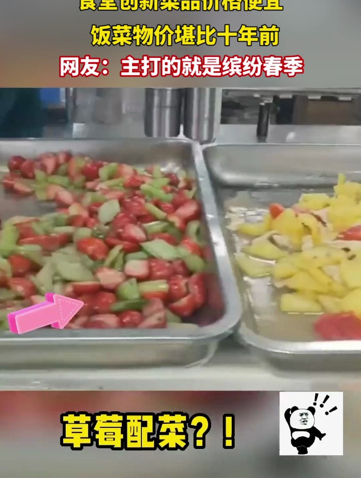 食堂创新菜品便宜,饭菜物价堪比十年前,主打的就是缤纷春季!