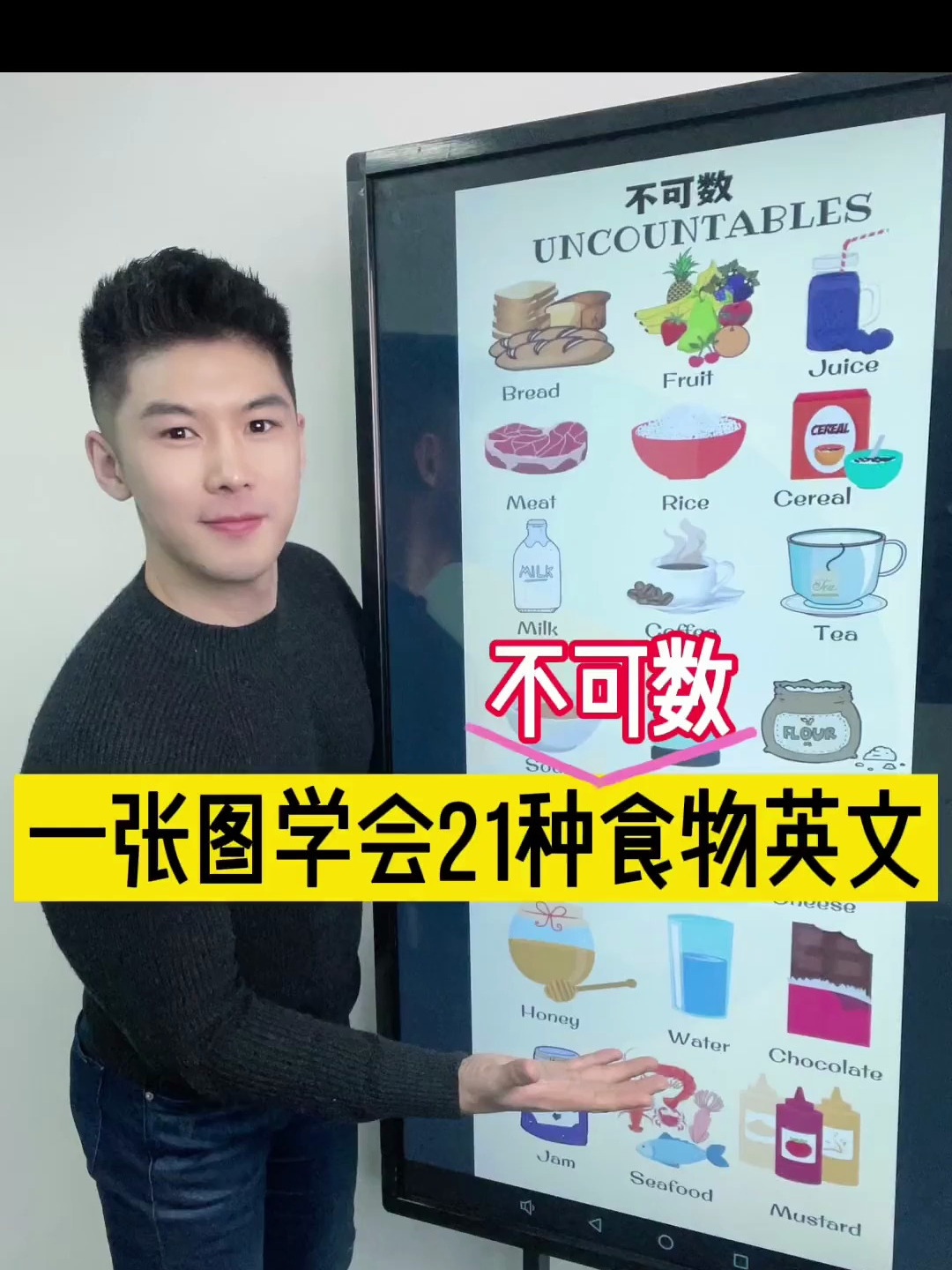 一张图学会21种不可数食物的英文名称
