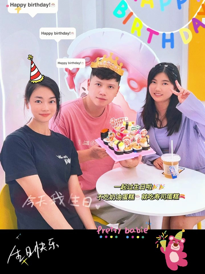 在N多寿司快乐过生日啦不吃奶油蛋糕就吃寿司蛋糕低糖低脂 